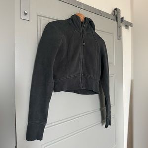 Lululemon Black Size 6 Cropped Scuba Hoodie Sweatshirt
